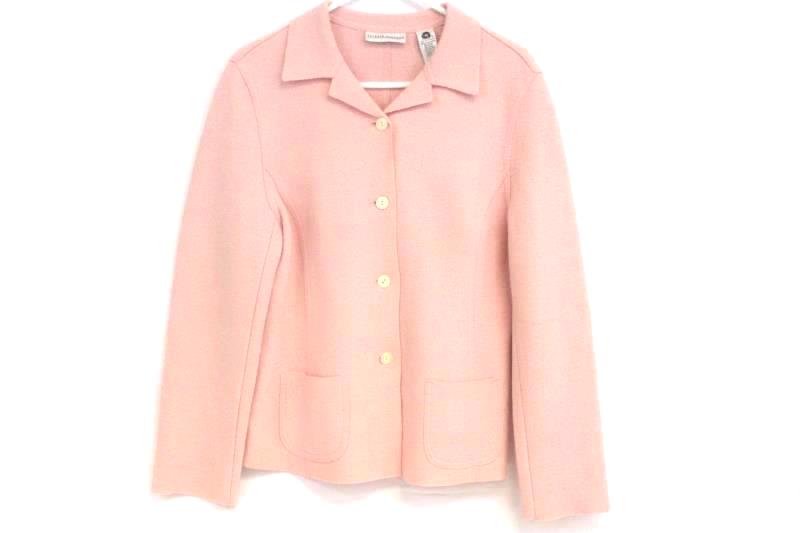 Valerie Stevens Women's Jacket Blazer 4 Button Woolrich Blend Light Pink Size 10