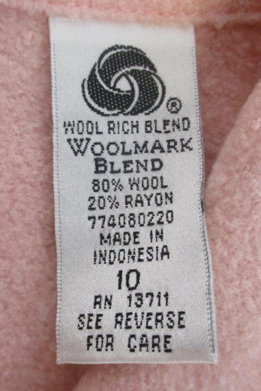 Valerie Stevens Women's Jacket Blazer 4 Button Woolrich Blend Light Pink Size 10