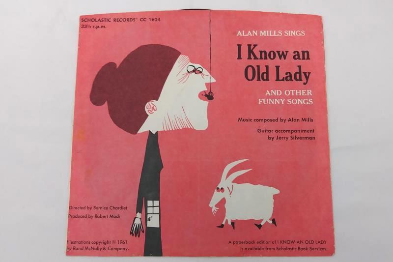 Vintage 7" Vinyl Record I Know an Old Lady Alan Mills Scholastic Records 1624