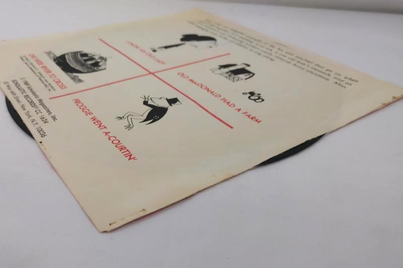 Vintage 7" Vinyl Record I Know an Old Lady Alan Mills Scholastic Records 1624
