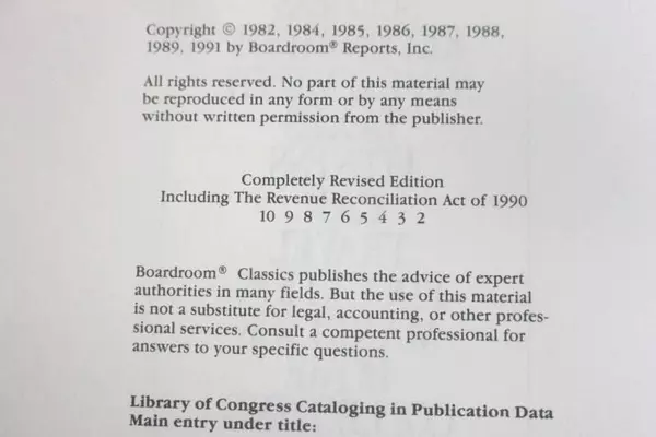 The Book Of Inside Information - 1990 Bottom Line Coffee Table Book