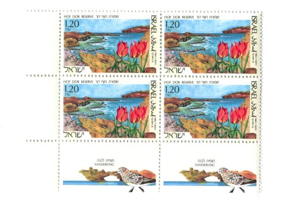 1993 Israel Stamps 3 Blocks of 4 Unused Nature Reserve MNH with Tab