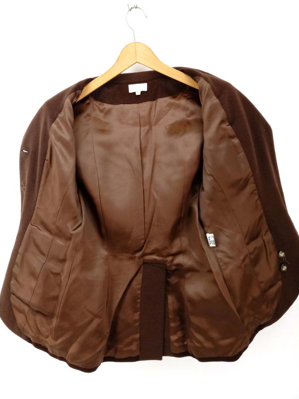 Paule Ka Blazer Jacket Brown Wool Angora Cashmere Blend Womens US 8 FR 38