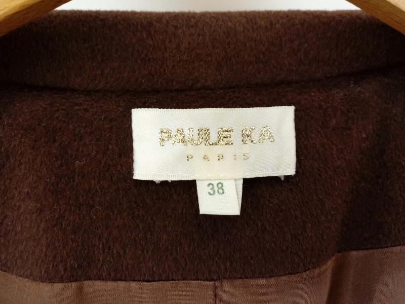 Paule Ka Blazer Jacket Brown Wool Angora Cashmere Blend Womens US 8 FR 38