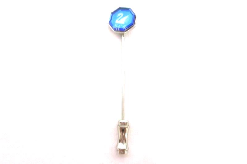 Vintage Swarovski Crystal 1988 Membership Stick Pin Blue Crystal Octagon Swan