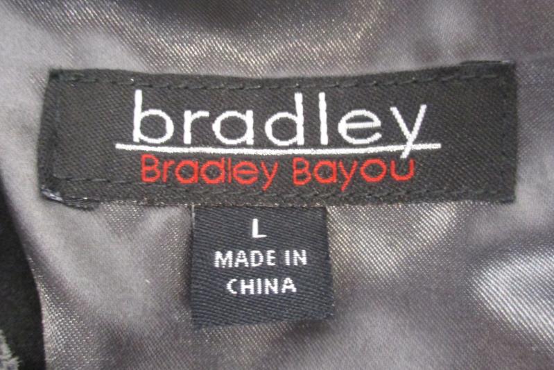 Bradley Bayou Women's Leather Moto Jacket Gray Metallic Asymmetric Full Zip Sz L