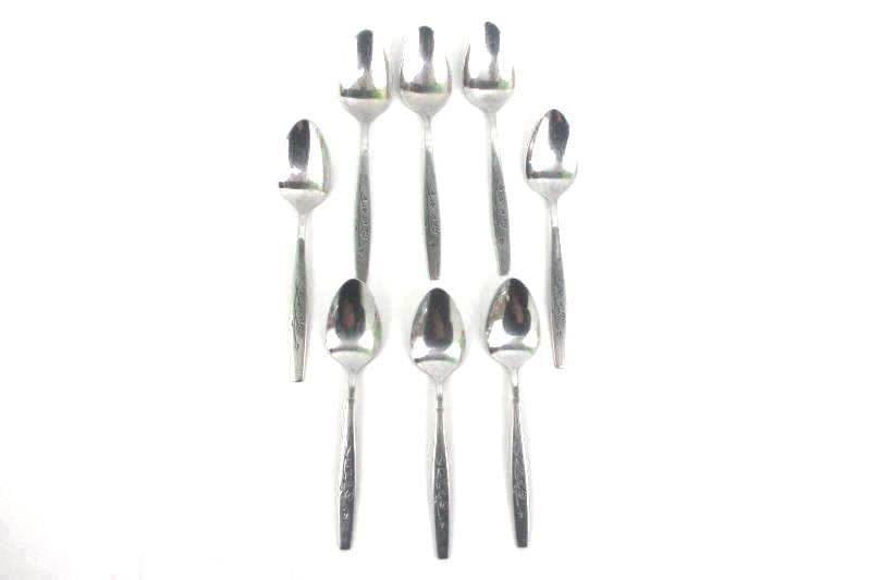 8 Vintage Regent Spring Breeze Stainless Teaspoons Japan