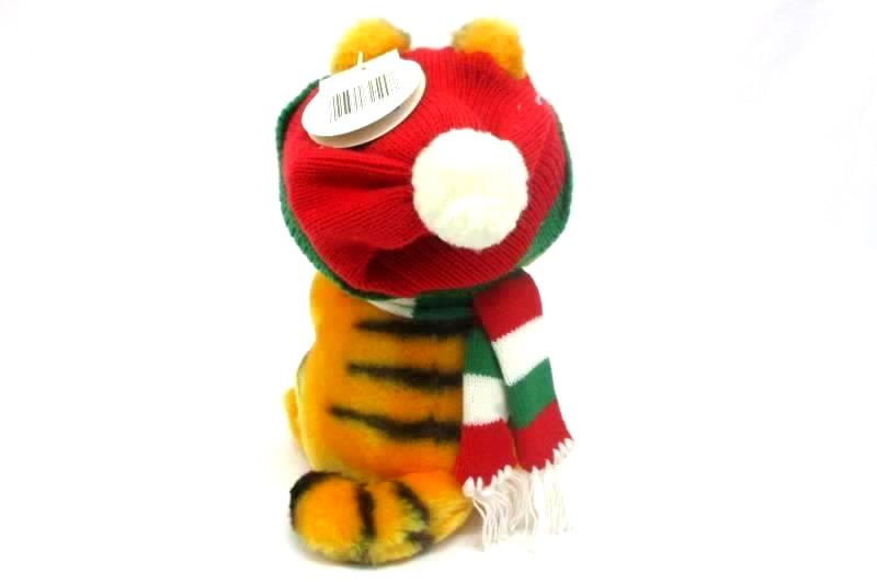 Vintage Garfield Cat Skiing 7" Plush Stuffed Animal Toy 1980's with Tag Fun Farm
