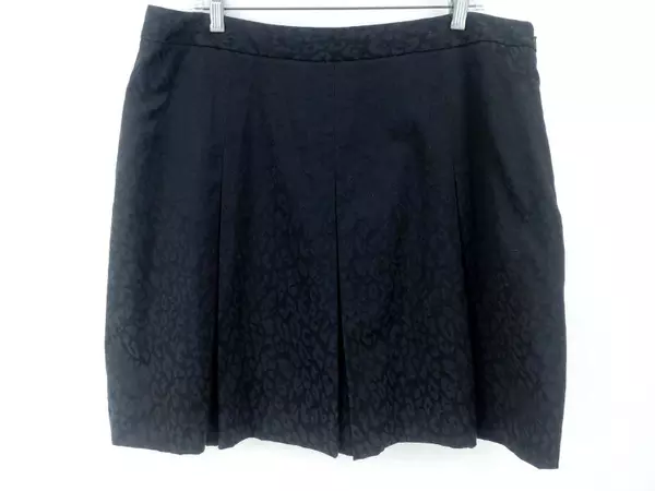 Tahari Woman Citron Skirt Black Leopard Print Pleated Skirt Women's Size 16 NWT