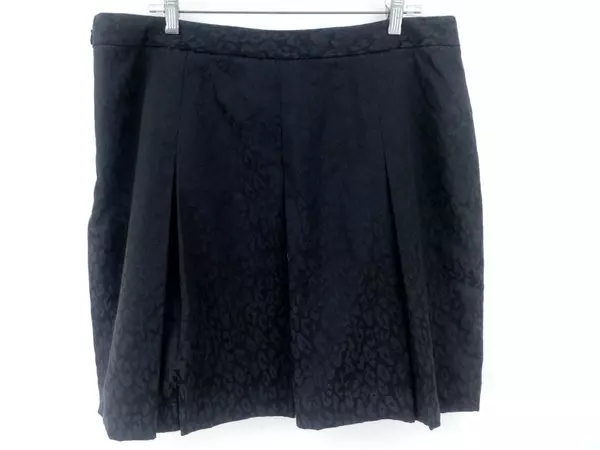 Tahari Woman Citron Skirt Black Leopard Print Pleated Skirt Women's Size 16 NWT
