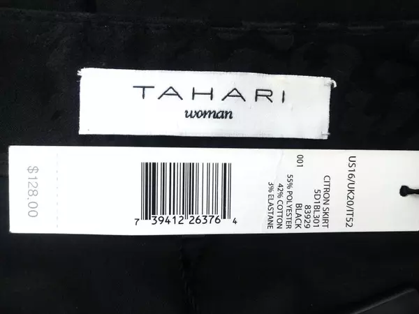 Tahari Woman Citron Skirt Black Leopard Print Pleated Skirt Women's Size 16 NWT