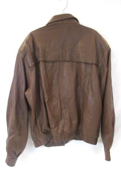 Genuine Leather Women's Leather Jacket Brown Full Zip Moto Style Size Medium