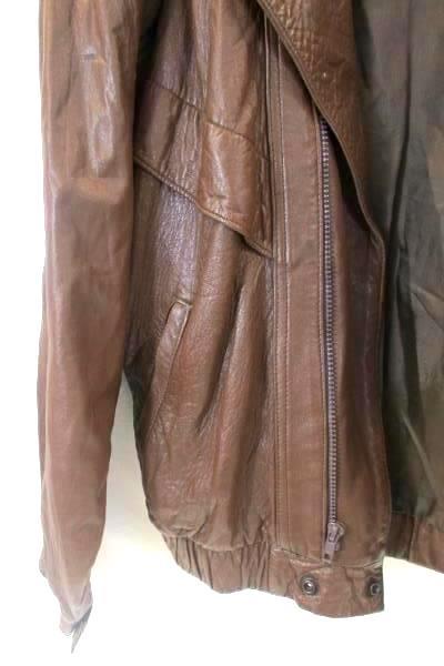 Genuine Leather Women's Leather Jacket Brown Full Zip Moto Style Size Medium