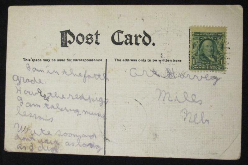 Antique Divided Back R L Wells Postcard Girl Feeding Squirrel 1ct Franklin Stamp