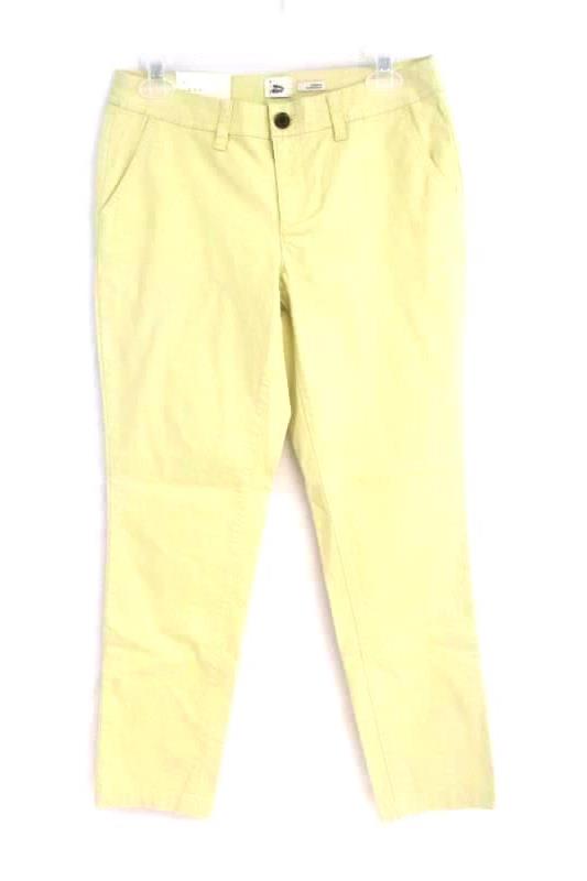 A New Day Women's Slim Stretch Pale Yellow Pants Straight Size 2 With Tag