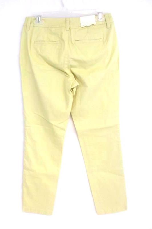 A New Day Women's Slim Stretch Pale Yellow Pants Straight Size 2 With Tag