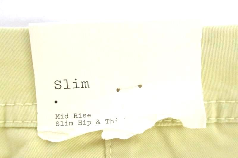 A New Day Women's Slim Stretch Pale Yellow Pants Straight Size 2 With Tag