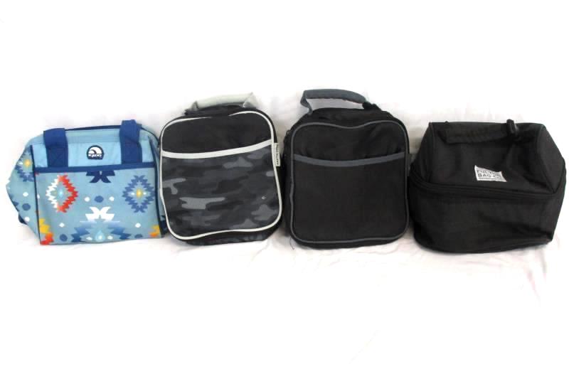 Lot of 4 Insulated Lunch Bags Box Igloo Artic Zone Fulton Bag Co Black Zipper