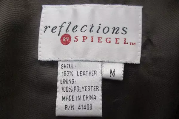 Reflections By Spiegel Men's Brown Leather Coat Jacket Snap Front Sz M With Tags