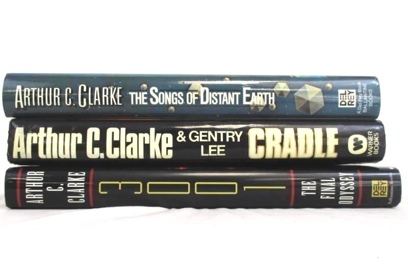 Lot of 3 Arthur C Clarke Books Cradle 3001 Final Odyssey Songs of Distant Earth