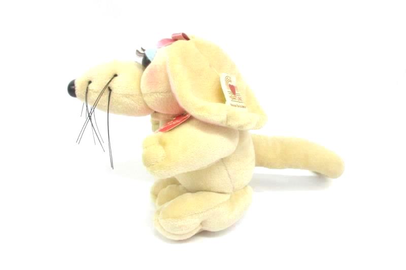 1987 Heartline Rat Pack Alli Rat Plush Toy 6 3/4 Inch Beige