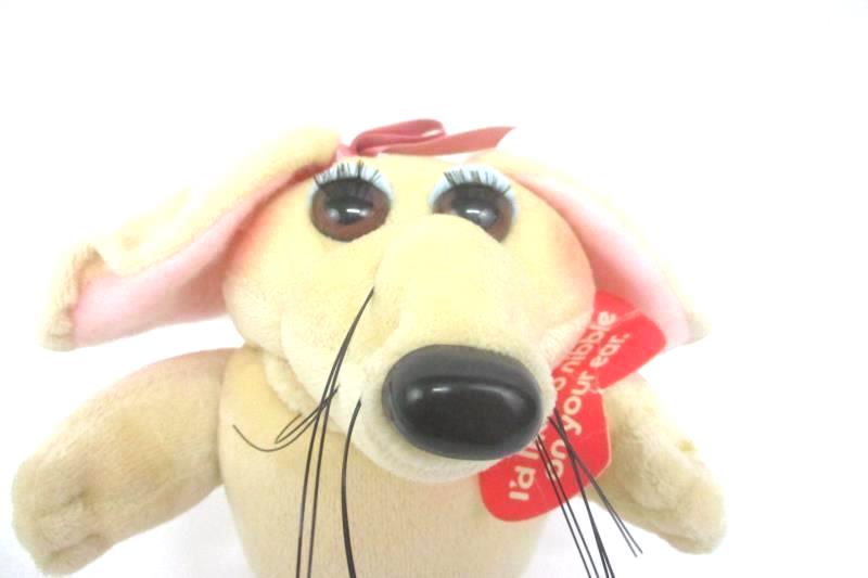 1987 Heartline Rat Pack Alli Rat Plush Toy 6 3/4 Inch Beige