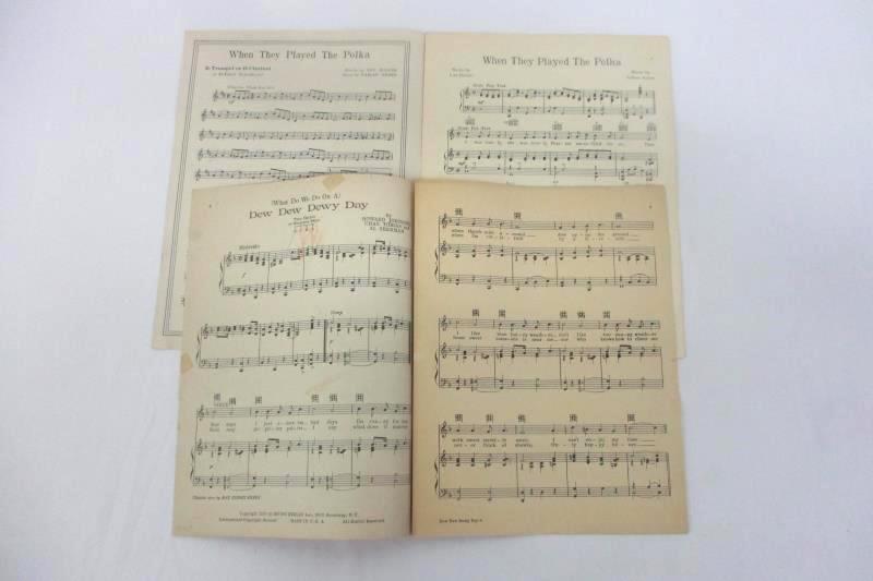 Four Pieces Of Vintage Piano Sheet Music That Old Gang Of Mine