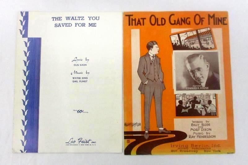Four Pieces Of Vintage Piano Sheet Music That Old Gang Of Mine