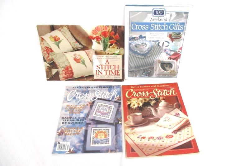 Lot of 4 Cross Stitch Pattern Books Better Homes Pleasure Of 100 Weekend Gifts