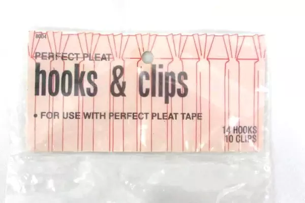 Lot of 2 Perfect Pleat Tape Curtain Drapery With 10 Clips And 14 Hooks