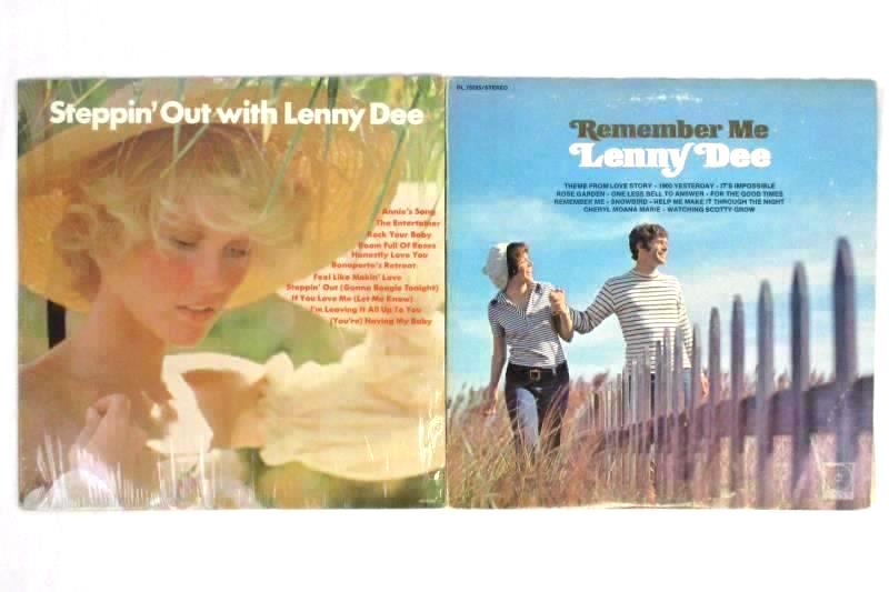 Lot of 2 Lenny Dee 12in 33 RPM Vinyl Records Remember Me and Steppin' Out