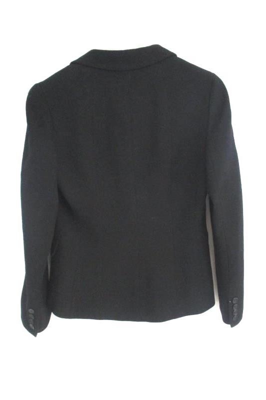 AK2 Anne Klein Women's Black 2 Button Front Blazer Jacket Pure Wool Size 4