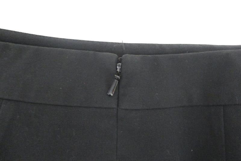 Caslon Women's Solid Black Pencil Career Skirt Polyester Blend Back Zipper Sz 4