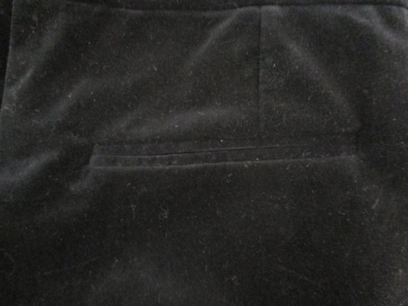 MNG By Mango Women's Black Velvet Dress Pants Flat Front Ribbon Belt Size 6
