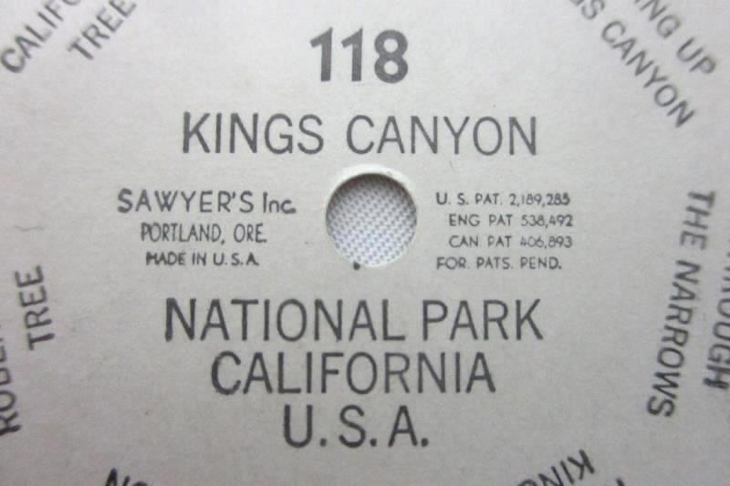 Vintage View Master Kings Canyon National Park California Reel 118