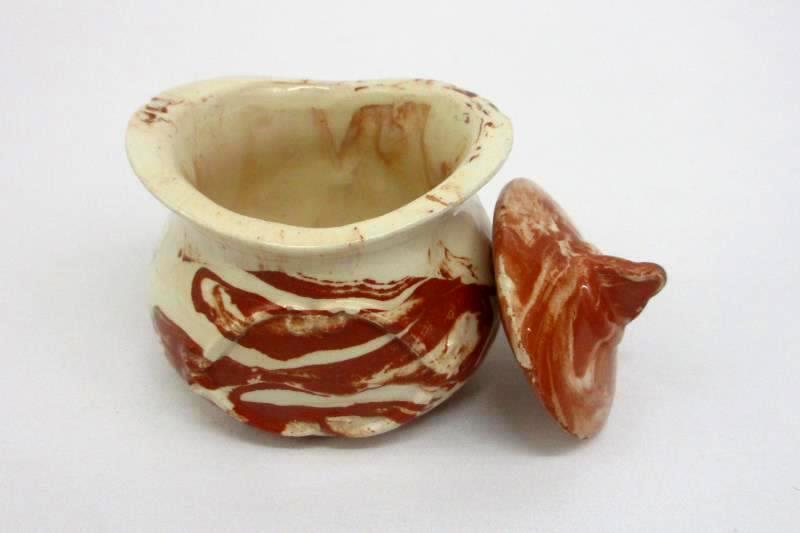 Demitasse Creamer And Lidded Sugar Bowl Brown Beige