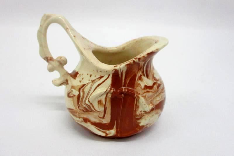Demitasse Creamer And Lidded Sugar Bowl Brown Beige
