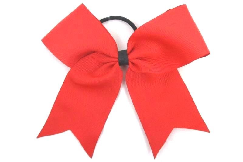 Lot of 3 Girl's Hair Ribbon Bows Clip Band Fleur Di Lis Black Rhinestone Red
