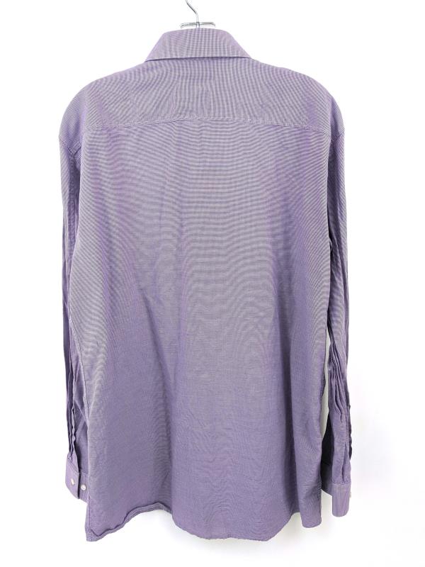 Hugo Boss Dress Shirt Modern Fit Purple Micro Check Enderson X Men's Size 16.5