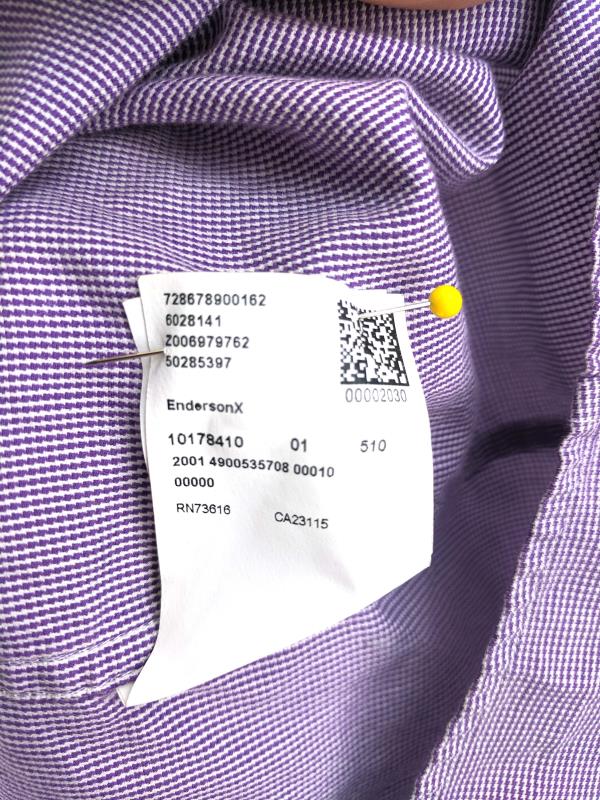Hugo Boss Dress Shirt Modern Fit Purple Micro Check Enderson X Men's Size 16.5