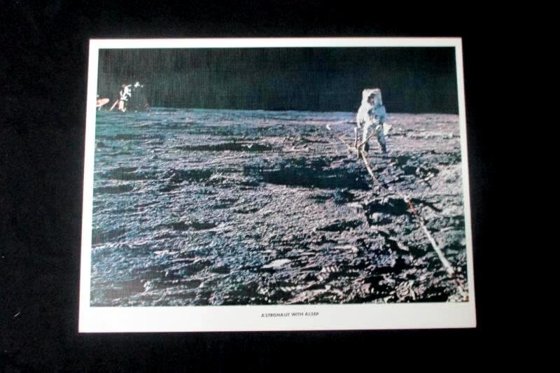 NASA Apollo 12 Historical Print Astronaut ALSEP On the Moons Surface 8 1/2 x 11