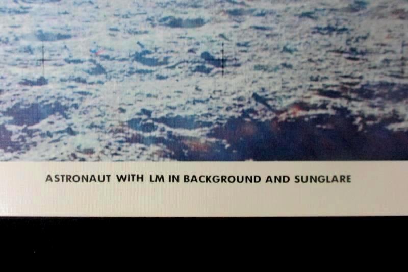 NASA Apollo 12 Historical Print Astronaut With LM Background Sunglare 8.5x11.5
