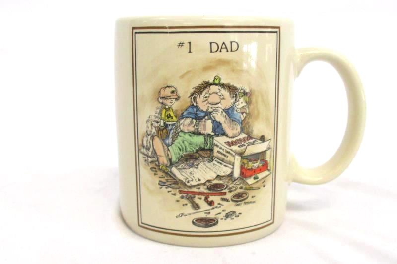 Thought Factory Vintage 1 Dad Ceramic Coffee Tea Mug Cup Gary Patterson
