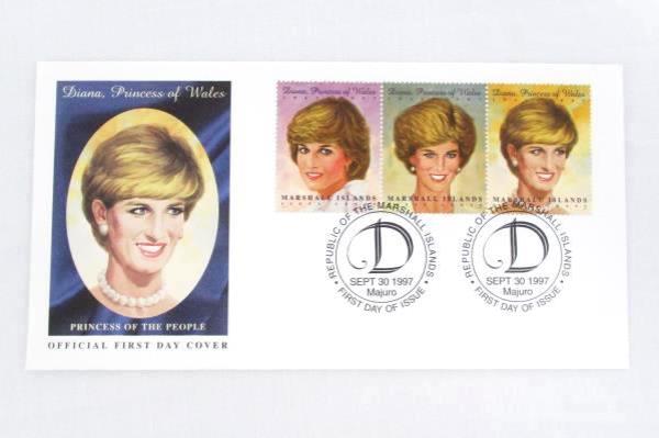 1997 Marshall Islands Diana Princess of Wales 3 FDC/ 2 FDI Stamp Set Sealed PKG