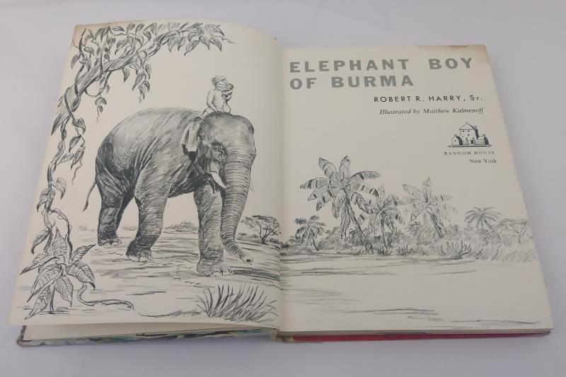 Elephant Boy of Burma by Robert R. Harry 1960 Hardcover Vintage Children's Book