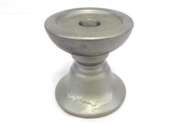 3 DIY Glass Silver Candles Candle Holders Paint Bucket Scroll Design Pedestal