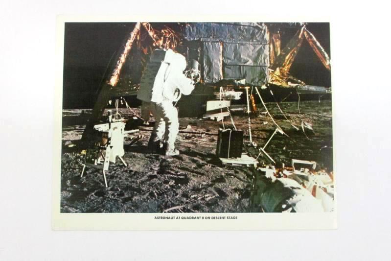 Apollo 12 Historical Print Astronaut At Quadrant II Descent Stage 8 1/2 x 11in