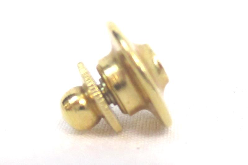 Vintage Terryberry ALS Lapel Pin 24K Gold Black Door Logo Red Jewel