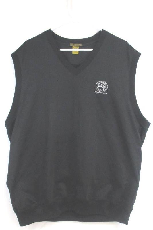 Slazenger Men's Athletic Pullover Vest Top Black V Neck Polyester Blend Size XL