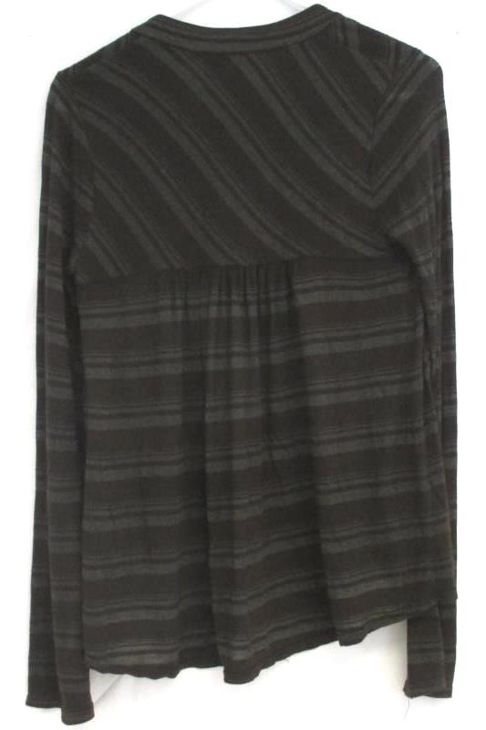Ella Moss Women's Open Front Cardigan Brown Metallic Striped Size Medium